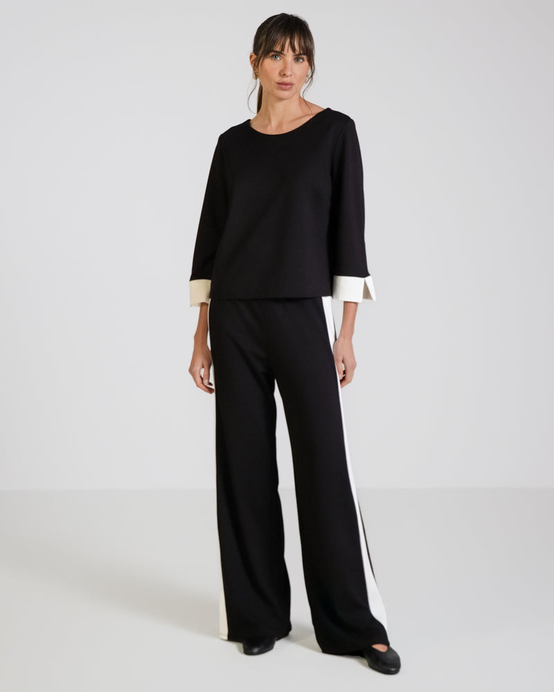 Bellamy Elastic Waist Trousers | Black