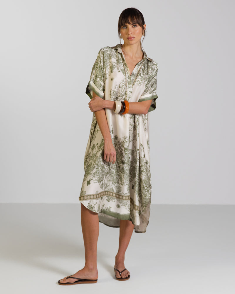 silk kaftan dress uk Ottilie Silk Kaftan Dress