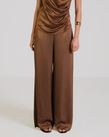 Cole Satin Trousers | Maple