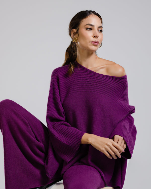 Ribbed Sweater | Violet