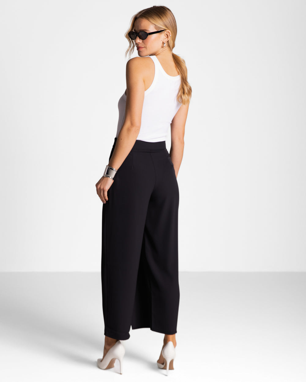 Ophelia Asymmetric Wrap Trousers | Black – JAKI