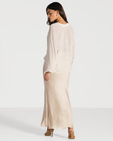 Rosalind Lightweight Satin Skirt | Cream