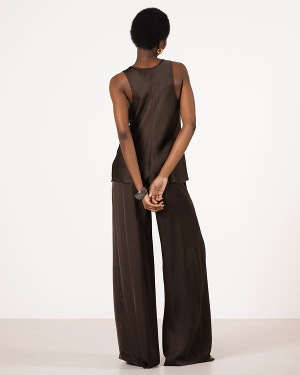 Demi Satin Vest Top | Cocoa Soleil