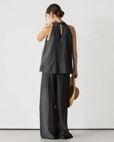 Clotilde Lightweight Elastic Waist Pants | Black