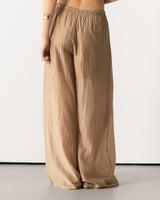 Clotilde Lightweight Elastic Waist Pants Trousers | Sand