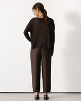Amelie Lightweight Linen Top | Espresso Brown