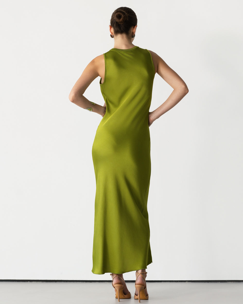 Sabrina Sleeveless Satin Dress