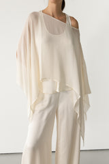 Emberly Lightweight Poncho | Cream