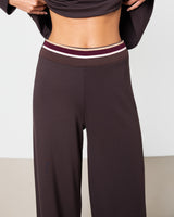 Yumi Elastic Waist Pants | Chocolate Brown