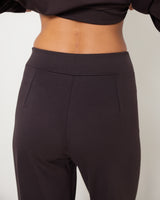 Yumi Elastic Waist Pants | Chocolate Brown