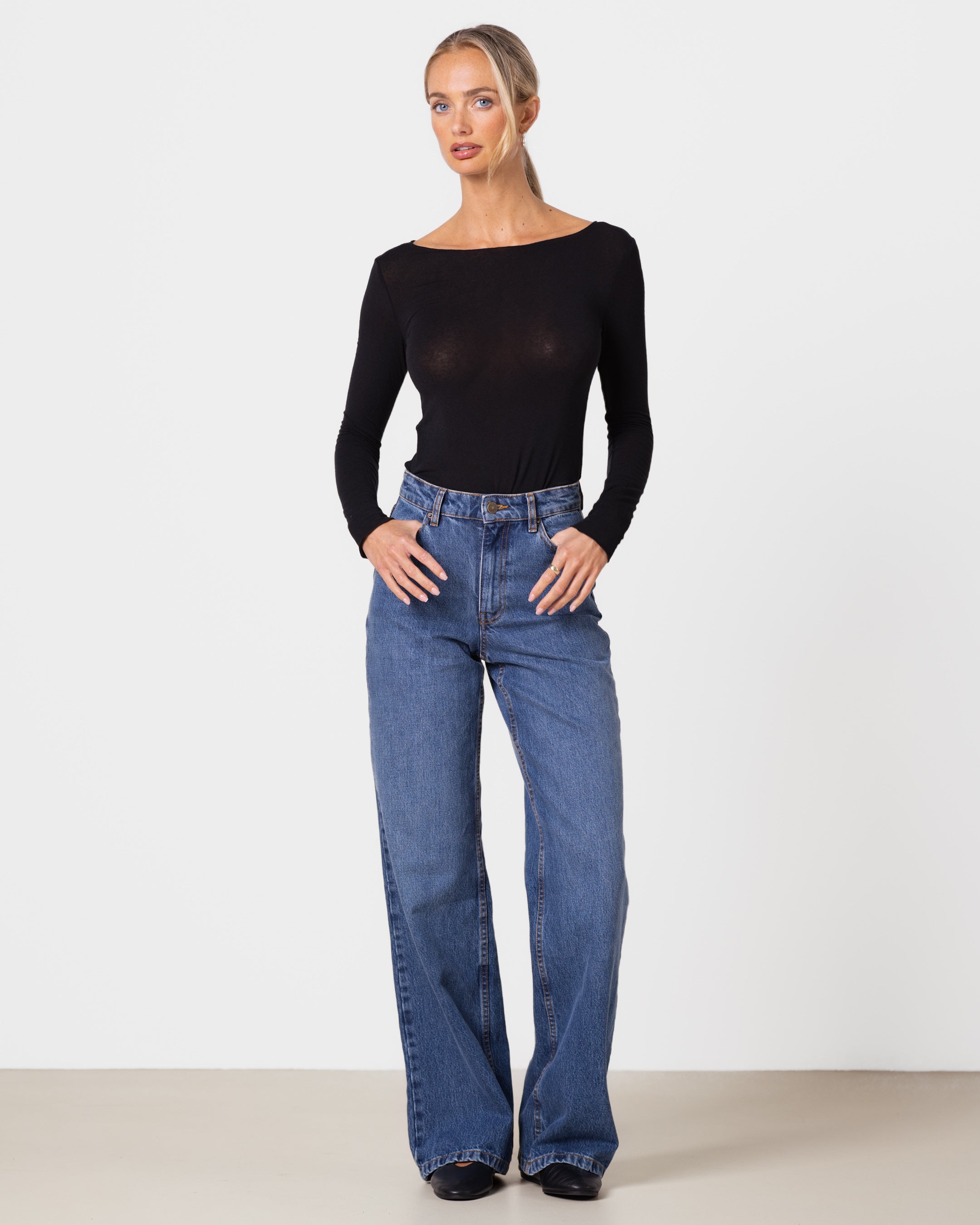 Mae Featherweight Boatneck Top | Amethyst Plum | Modal-Cashmere