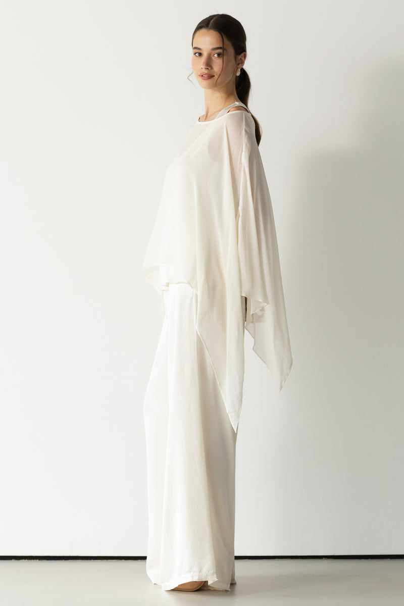 Emberly Lightweight Poncho | Cream