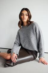 Naomi Sweater | Light Grey | Alpaca Blend