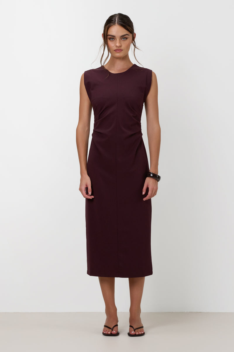 Wilde Ruched Dress | Burgundy