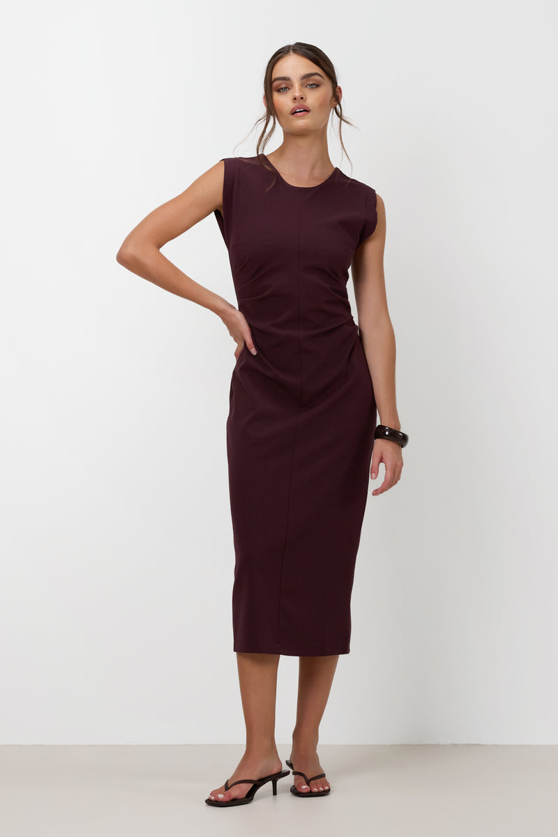 Wilde Ruched Dress | Burgundy