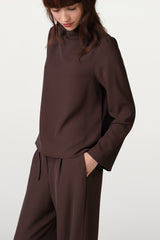 Lana High Neck Top | Espresso Brown