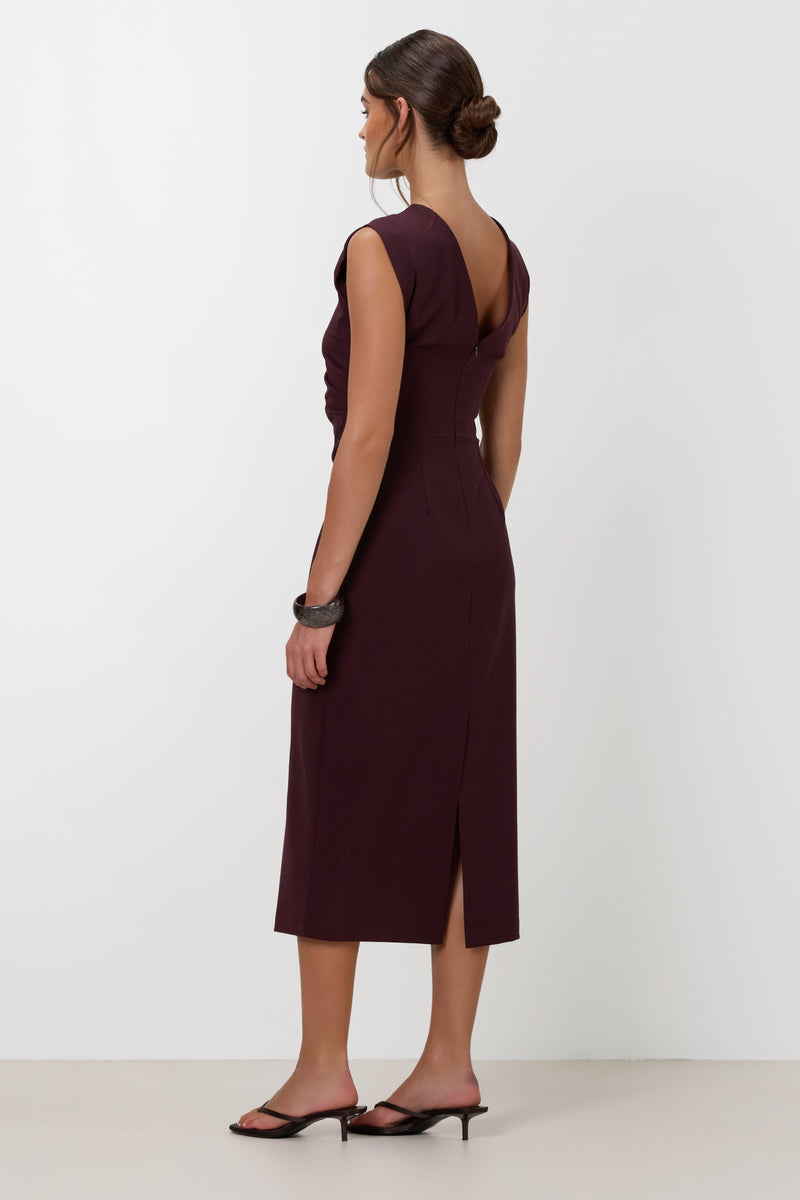 Wilde Ruched Dress | Burgundy