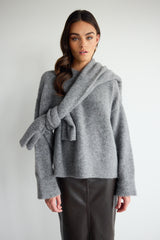 Naomi Sweater | Light Grey | Alpaca Blend
