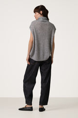 Nyx Sleeveless Turtleneck | Grey | Alpaca-Wool Blend