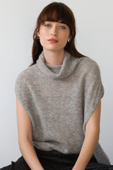 Nyx Sleeveless Turtleneck | Grey | Alpaca-Wool Blend