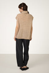 Nyx Sleeveless Turtleneck | Beige | Alpaca-Wool Blend