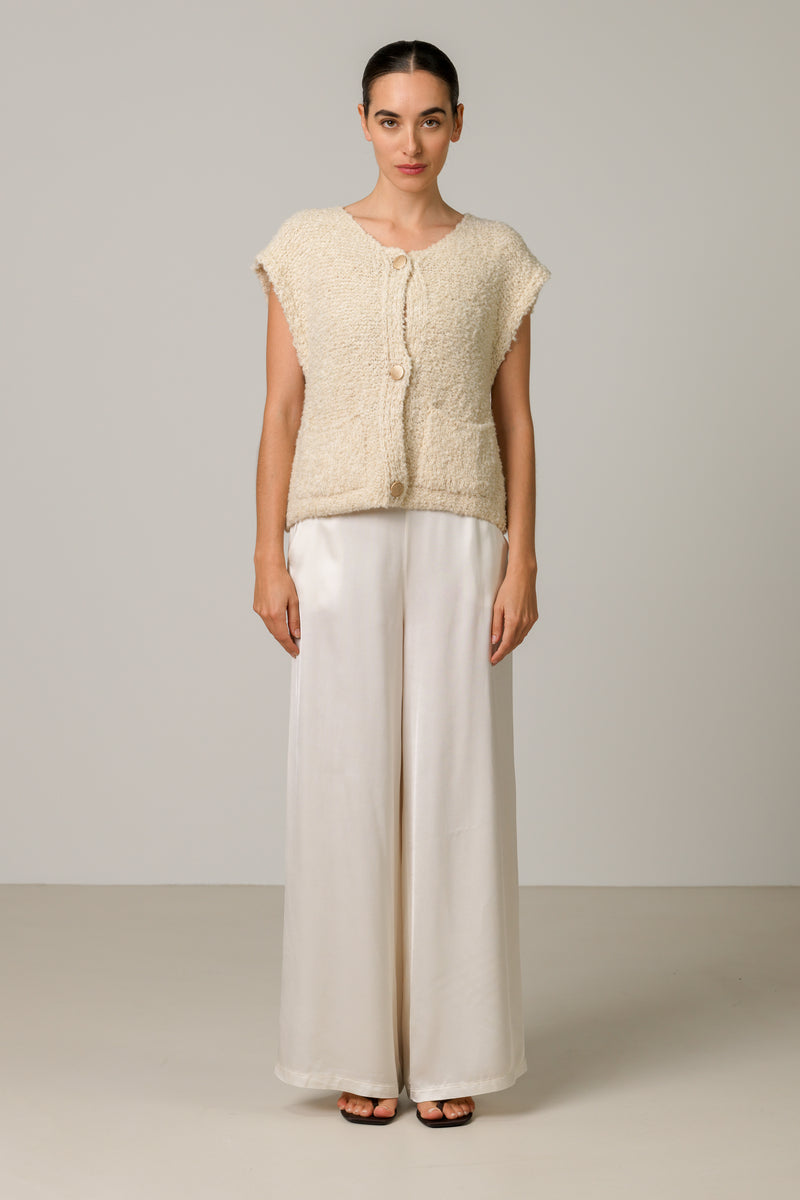Josie Knitted Gilet | Light Beige