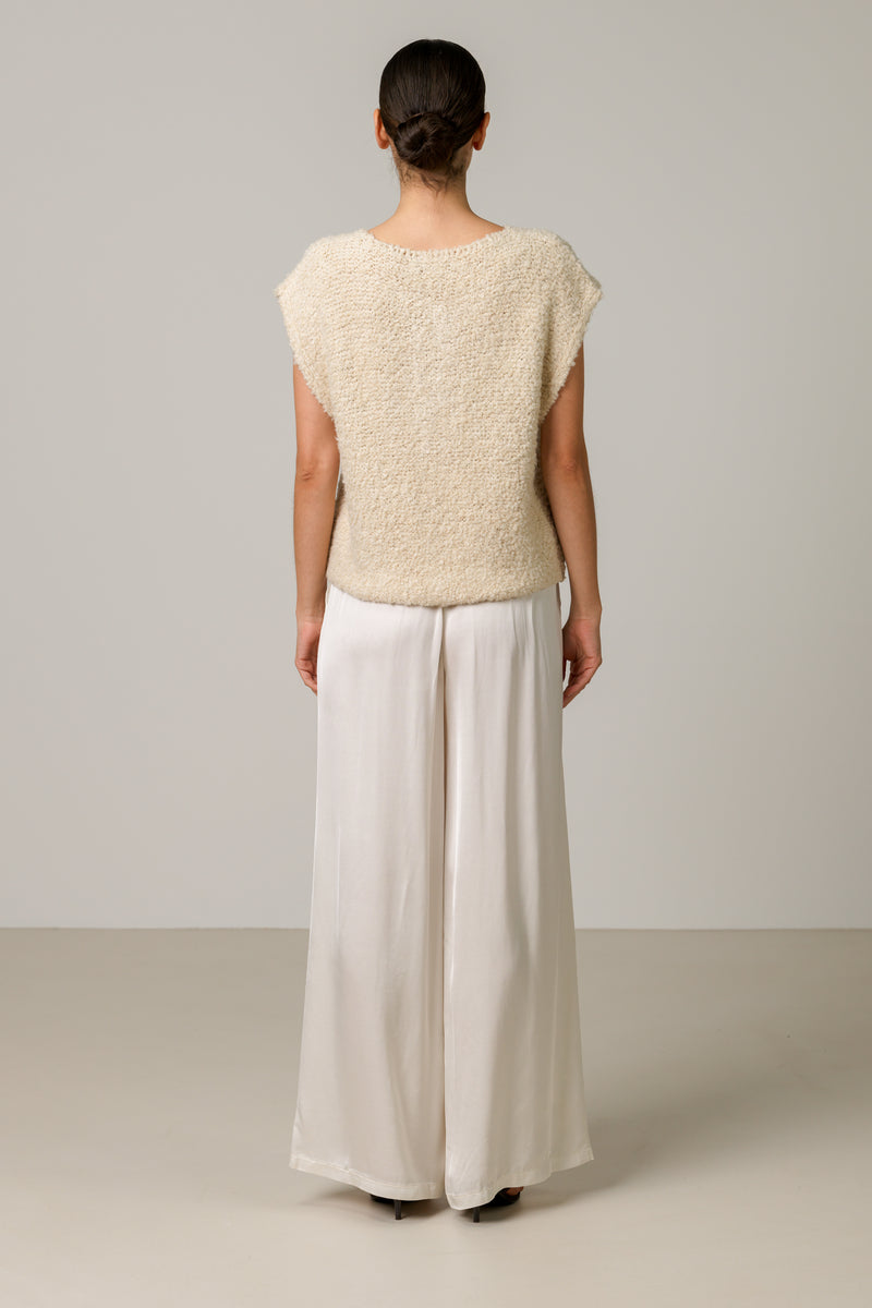Josie Knitted Gilet | Light Beige