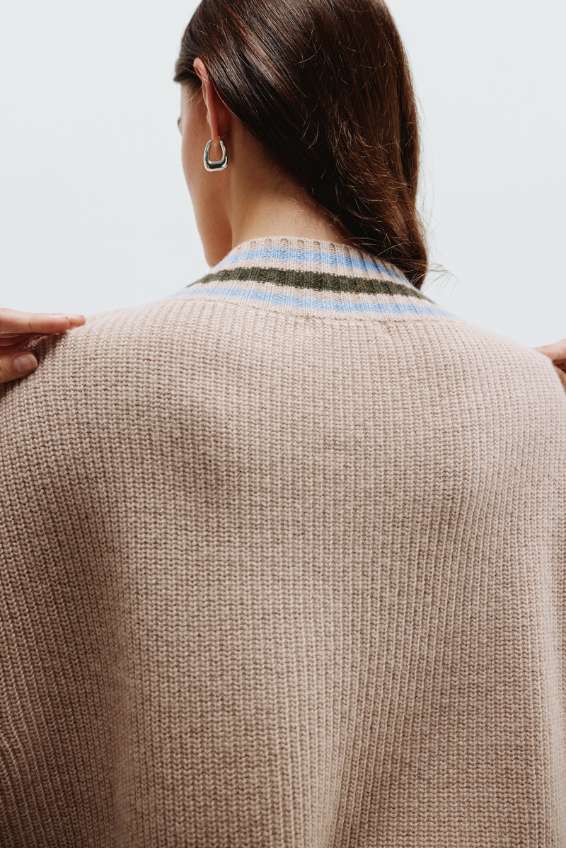 Poppy Knitted Vest | Mocha | Wool-Cashmere Blend