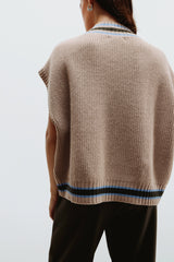 Poppy Knitted Vest | Mocha | Wool-Cashmere Blend