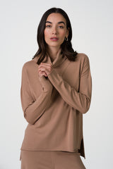 Kaia Roll Neck | Chestnut Brown | Fine Knit
