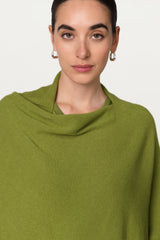 Asymmetric Draped | Olive Green | Seamless Knit