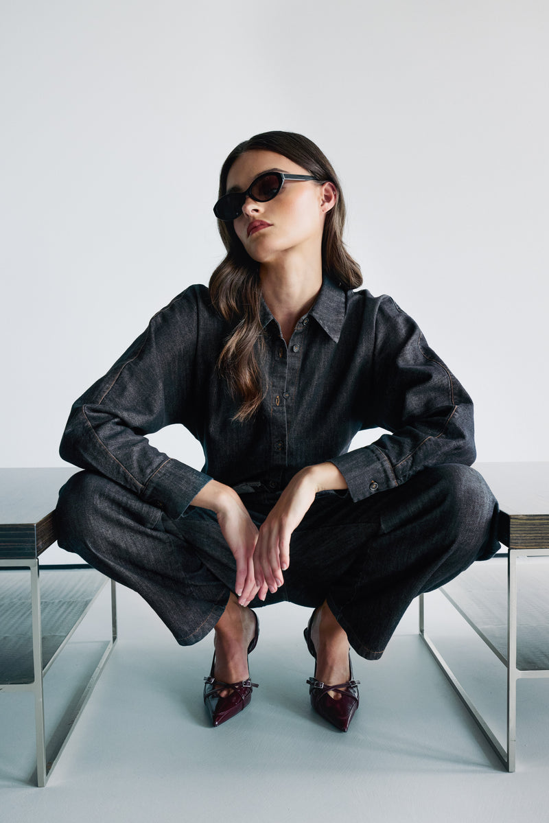 Aspen Button Up Shirt | Dark Denim