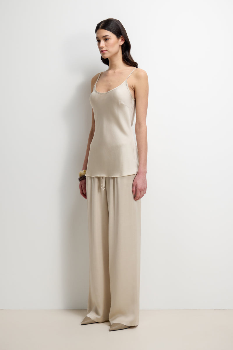 Cordelia Satin Vest | Light Beige