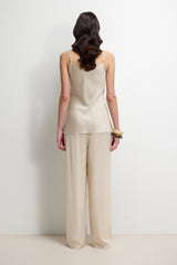 Cordelia Satin Vest | Light Beige