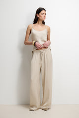 Cordelia Satin Vest | Light Beige