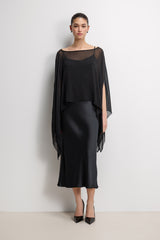 Emberly Lightweight Poncho | Black