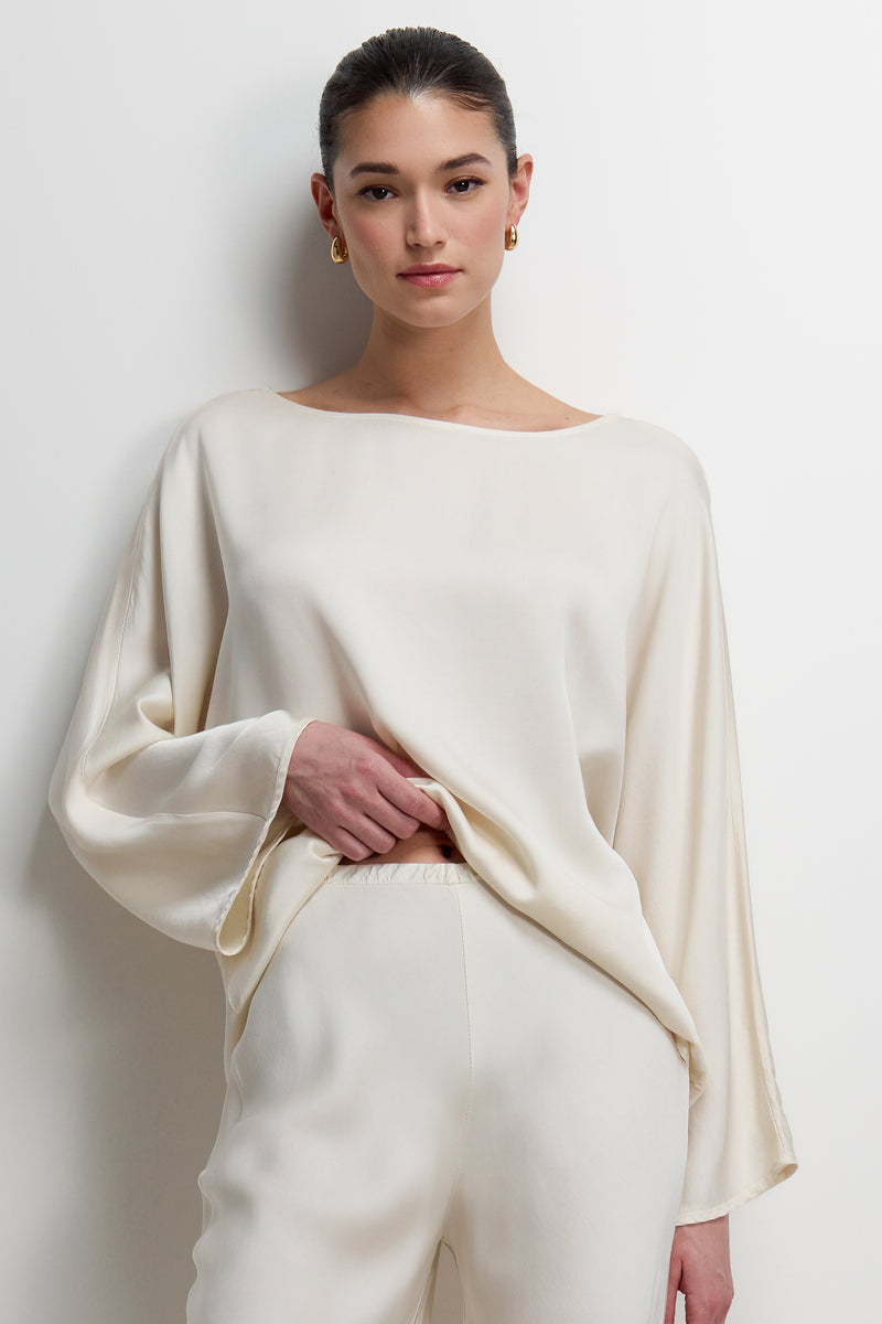 Arlet Wide Sleeve Boatneck | Ivory