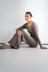 Mae Featherweight Boatneck Top | Mink | Modal-Cashmere