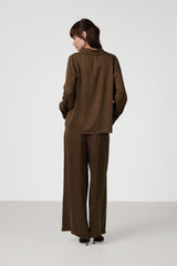Grace Cupro Trousers | Chestnut Brown