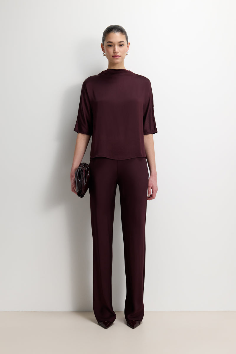 Genevieve Back Tie Top | Amethyst Plum