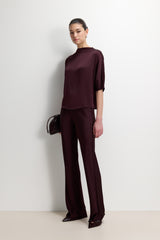 Genevieve Back Tie Top | Amethyst Plum