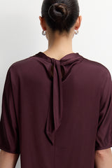 Genevieve Back Tie Top | Amethyst Plum