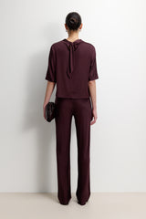 Genevieve Back Tie Top | Amethyst Plum