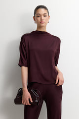 Genevieve Back Tie Top | Amethyst Plum