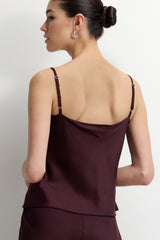 Odette Satin Vest | Amethyst Plum