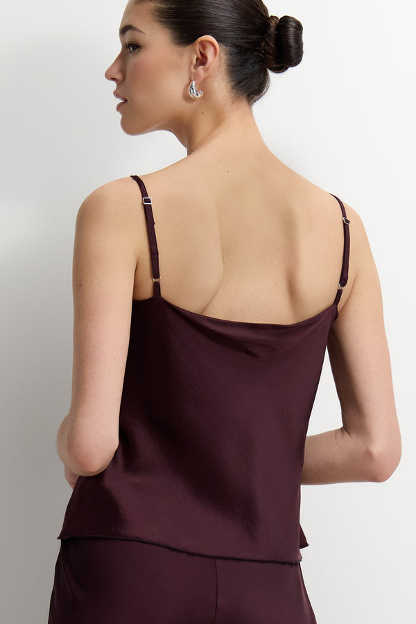 Odette Satin Vest | Amethyst Plum