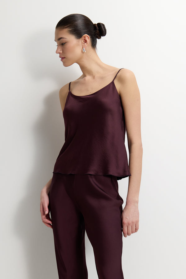 Odette Satin Vest | Amethyst Plum