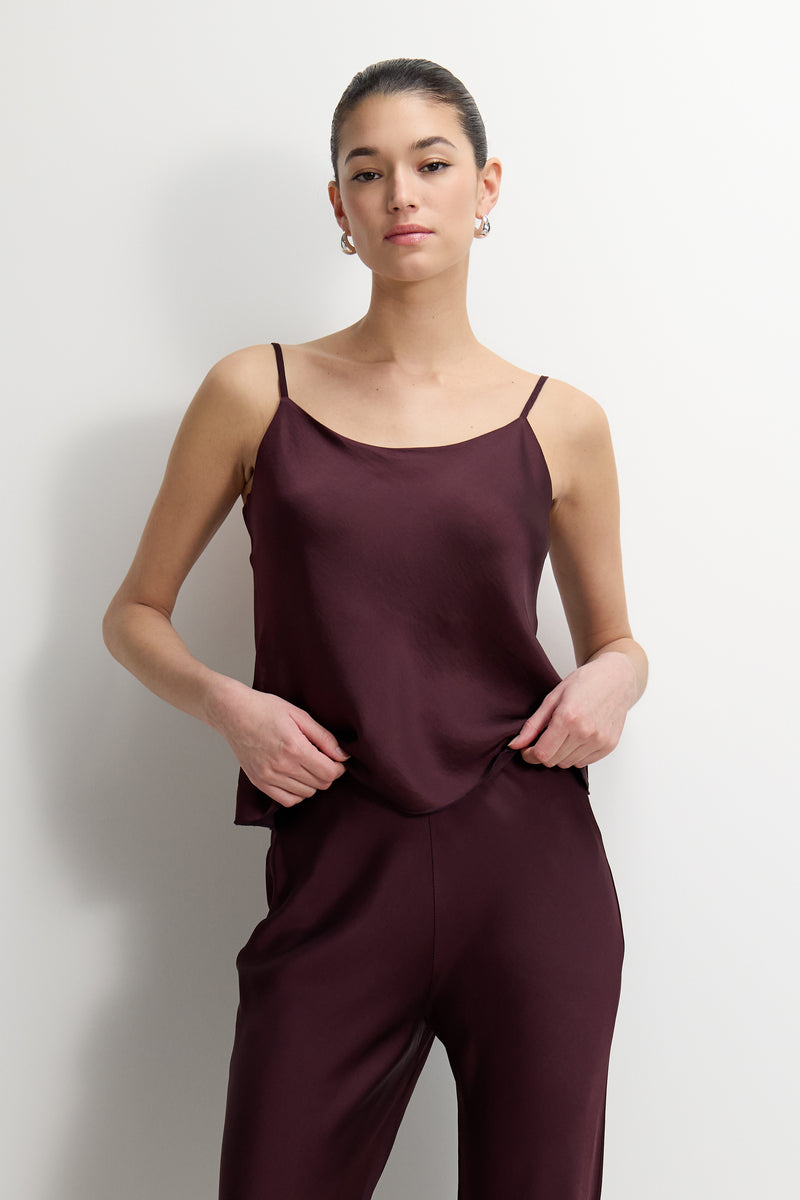 Odette Satin Vest | Amethyst Plum