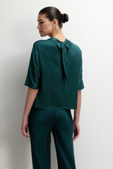 Genevieve Back Tie Top | Teal