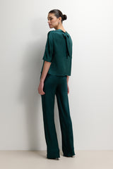 Genevieve Back Tie Top | Teal